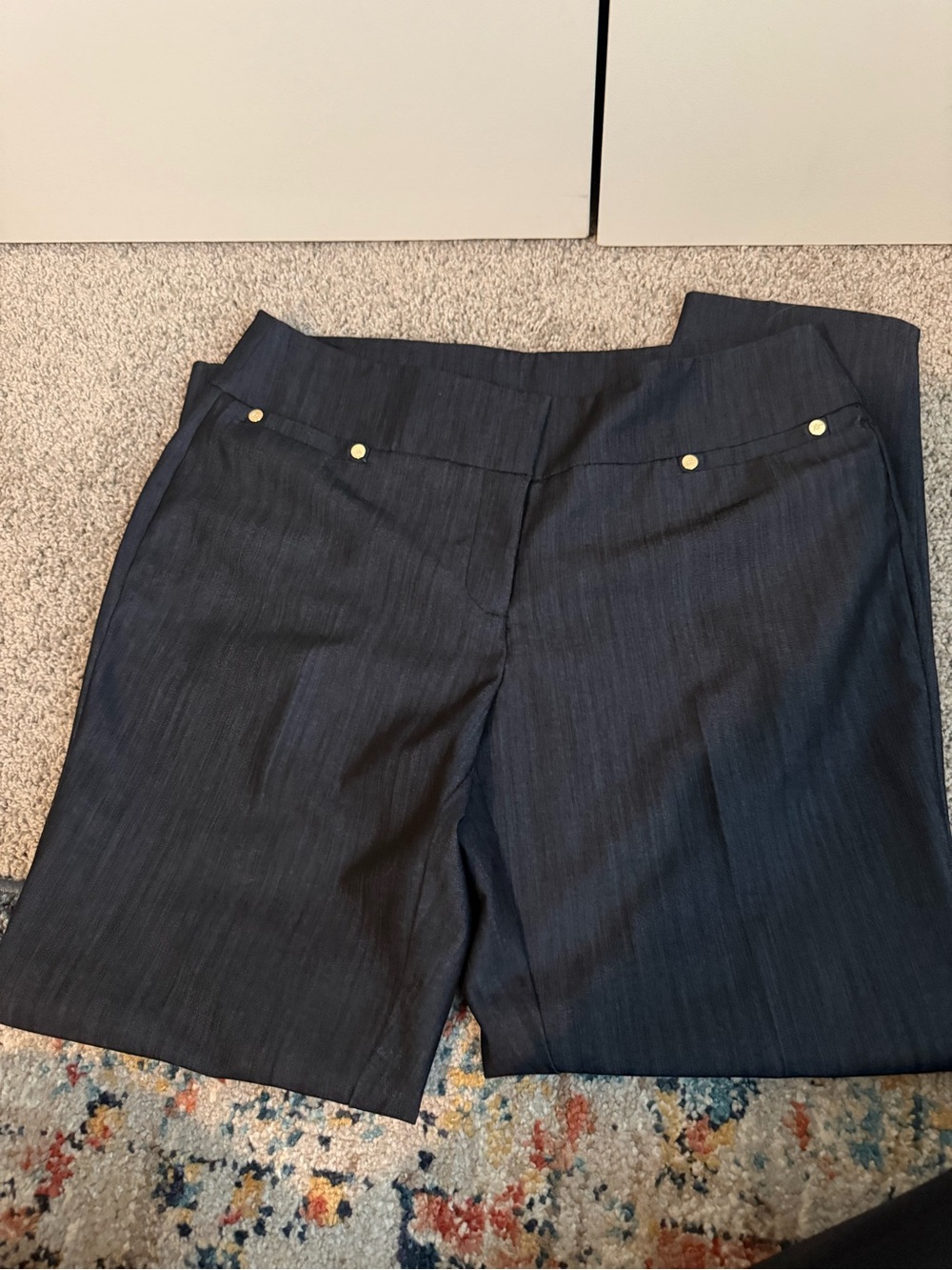 Anne Klein navy blue dress pants size 8